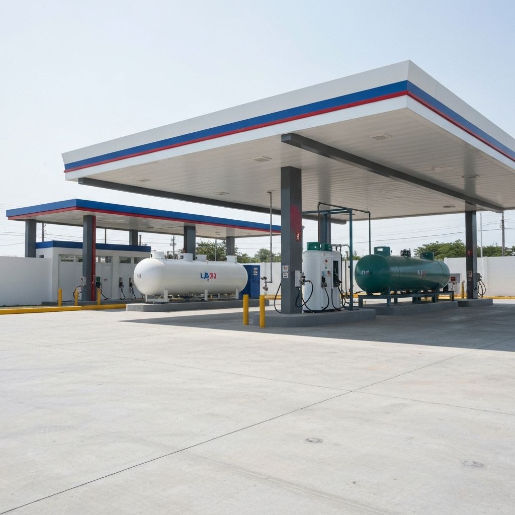 Gas station background